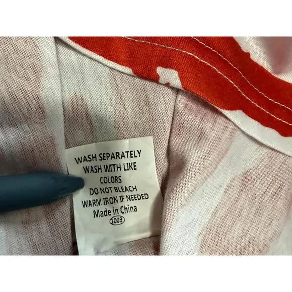 Patriotic American Flag Print V-Neck T-Shirt for Women - Picture 2 of 6